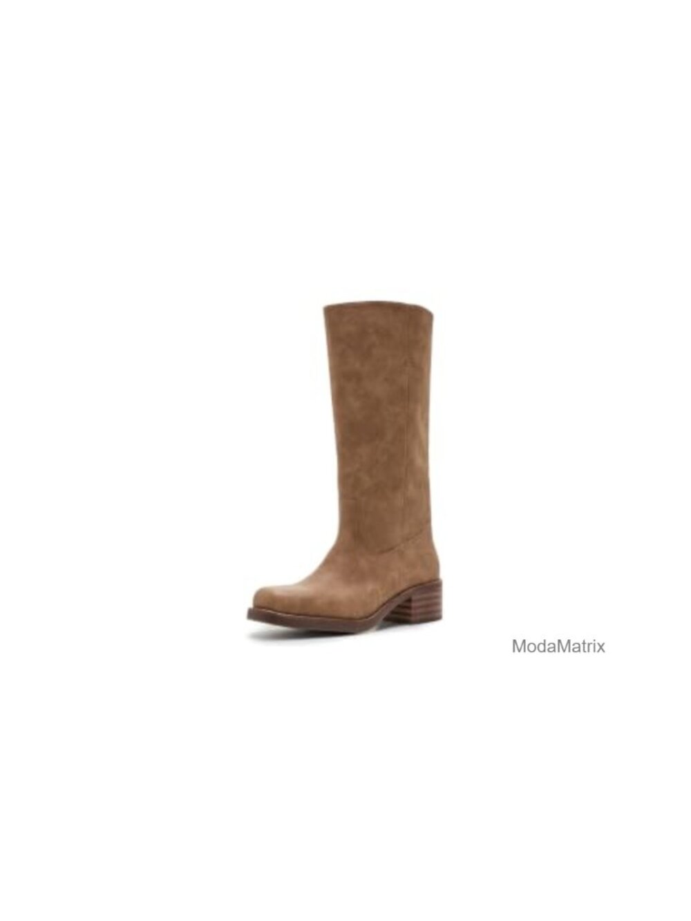 Wide Calf Faux Leather Equestrian Boots Block Heel Calf High